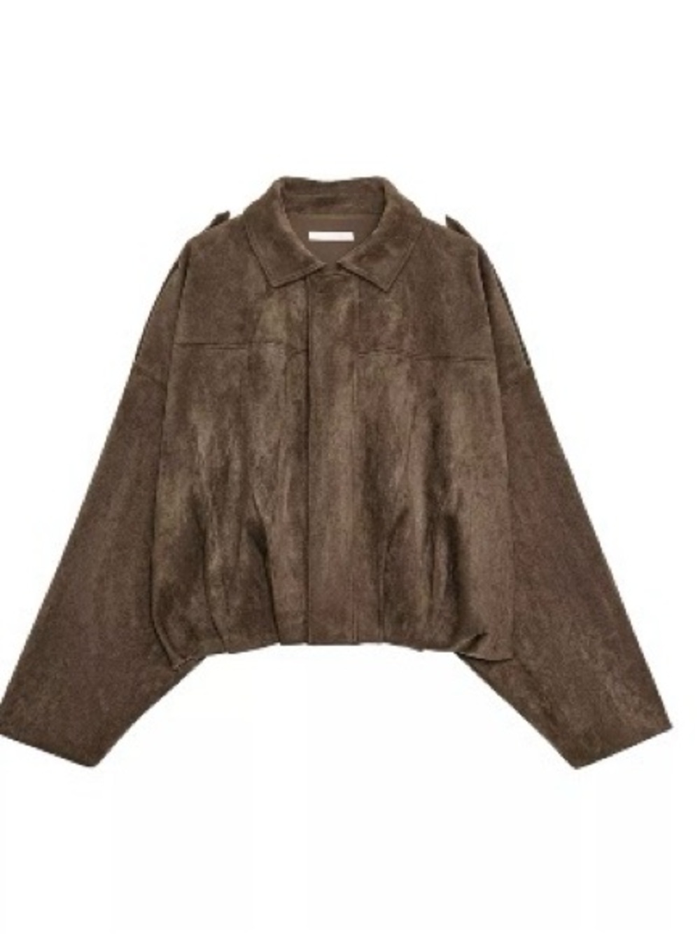 Zara Brown Suede Bomber Jacket